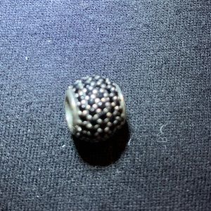 Pandora Silver Black Pave Charm